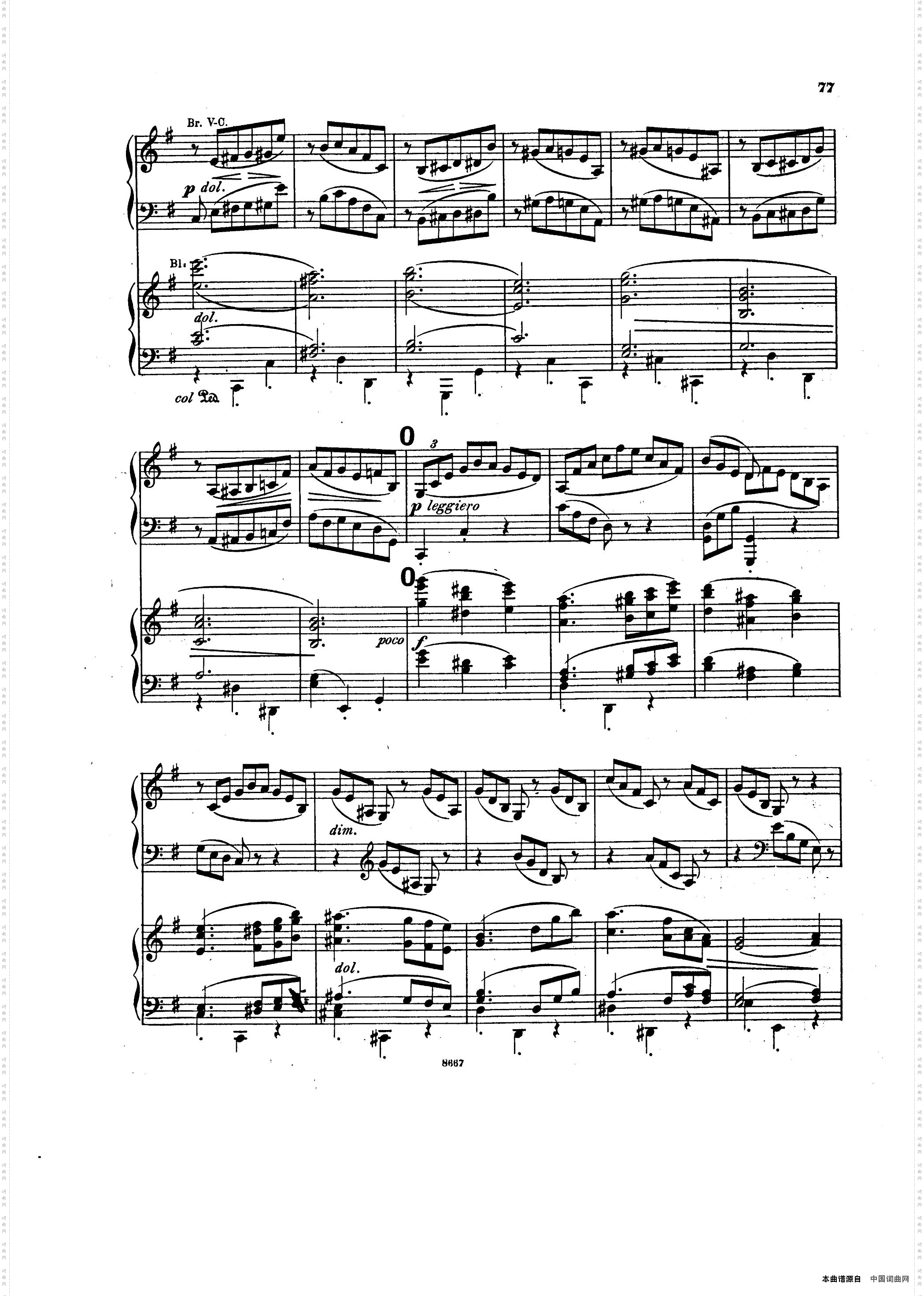 SymphonyNo·4ineMinOp·98e小调第四交响曲·双钢琴第二部分共两部分