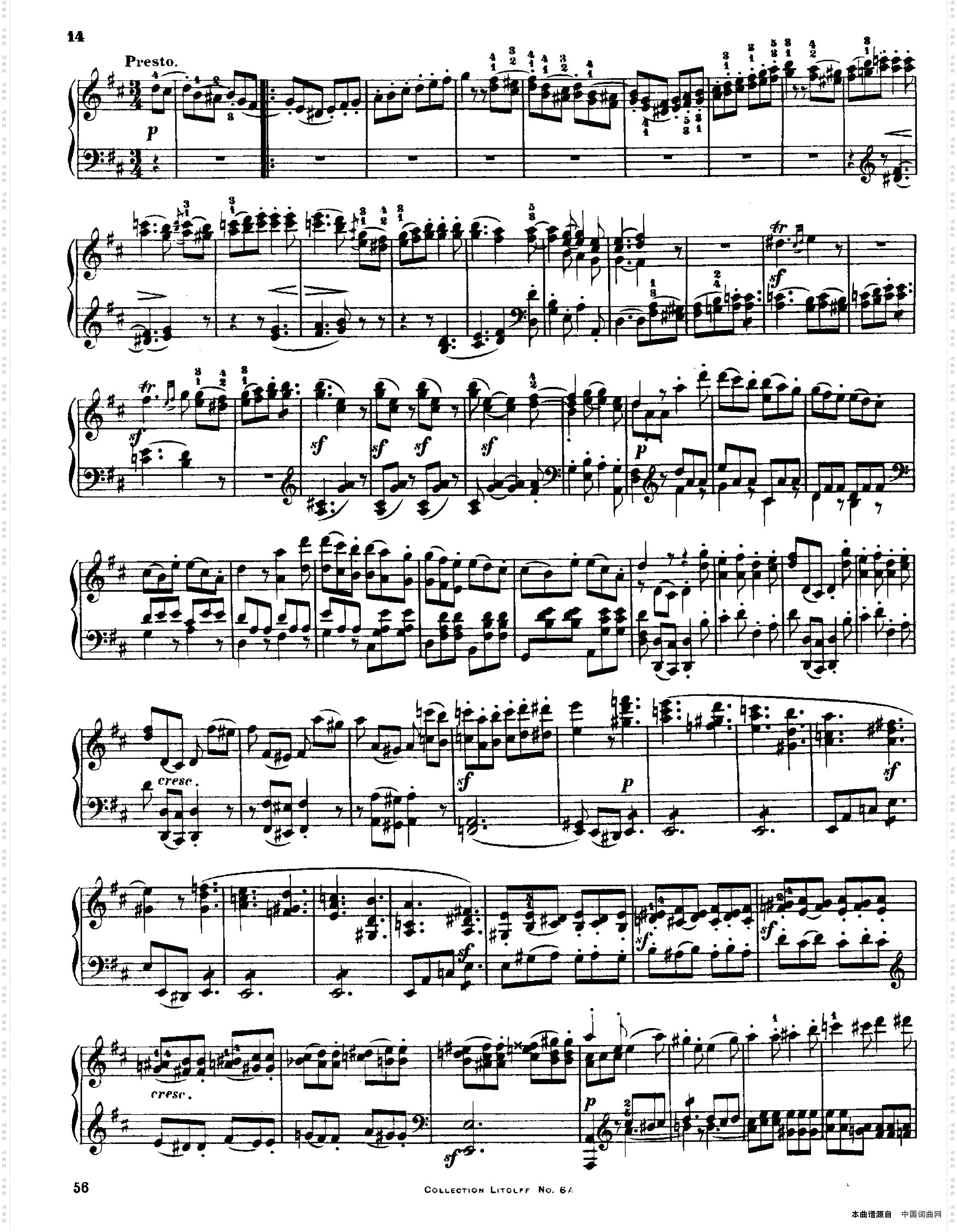 StringQuartetNo·3inDMajOp·18-3D大调第三弦乐四重奏·钢琴独奏版_String Quartet No·3 in D Maj Op·18-3D大调第三弦乐四重奏·钢琴独奏版