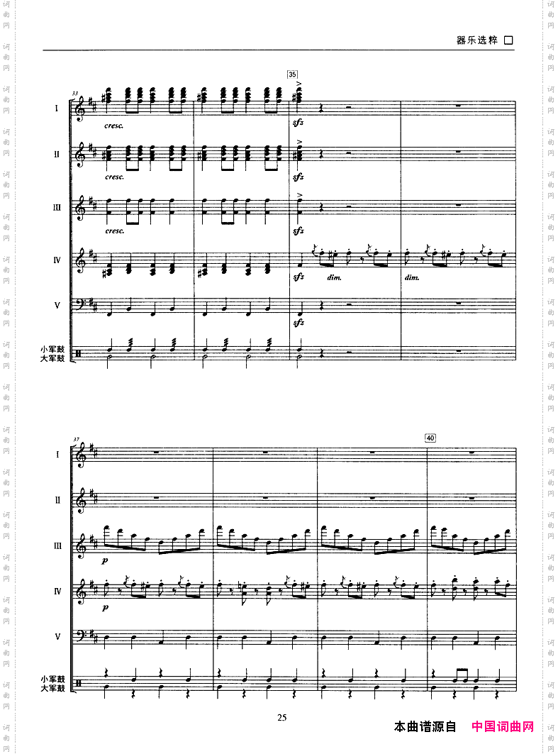 拉德斯基进行曲器乐合奏、李洲改编版