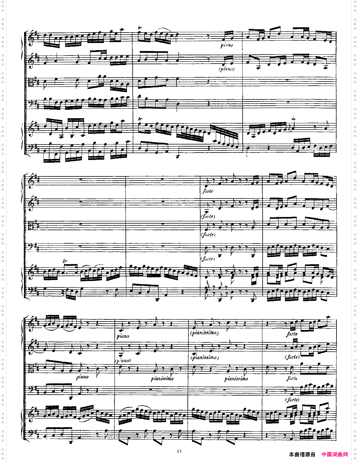 HarpsichdConcertoinDMajBWV1054D大调第三号古钢琴协奏曲·总谱_Harpsichd Concerto in D Maj BWV 1054D大调第三号古钢琴协奏曲·总谱