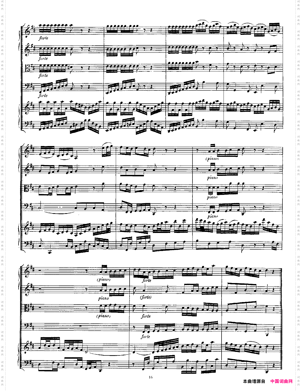 HarpsichdConcertoinDMajBWV1054D大调第三号古钢琴协奏曲·总谱_Harpsichd Concerto in D Maj BWV 1054D大调第三号古钢琴协奏曲·总谱