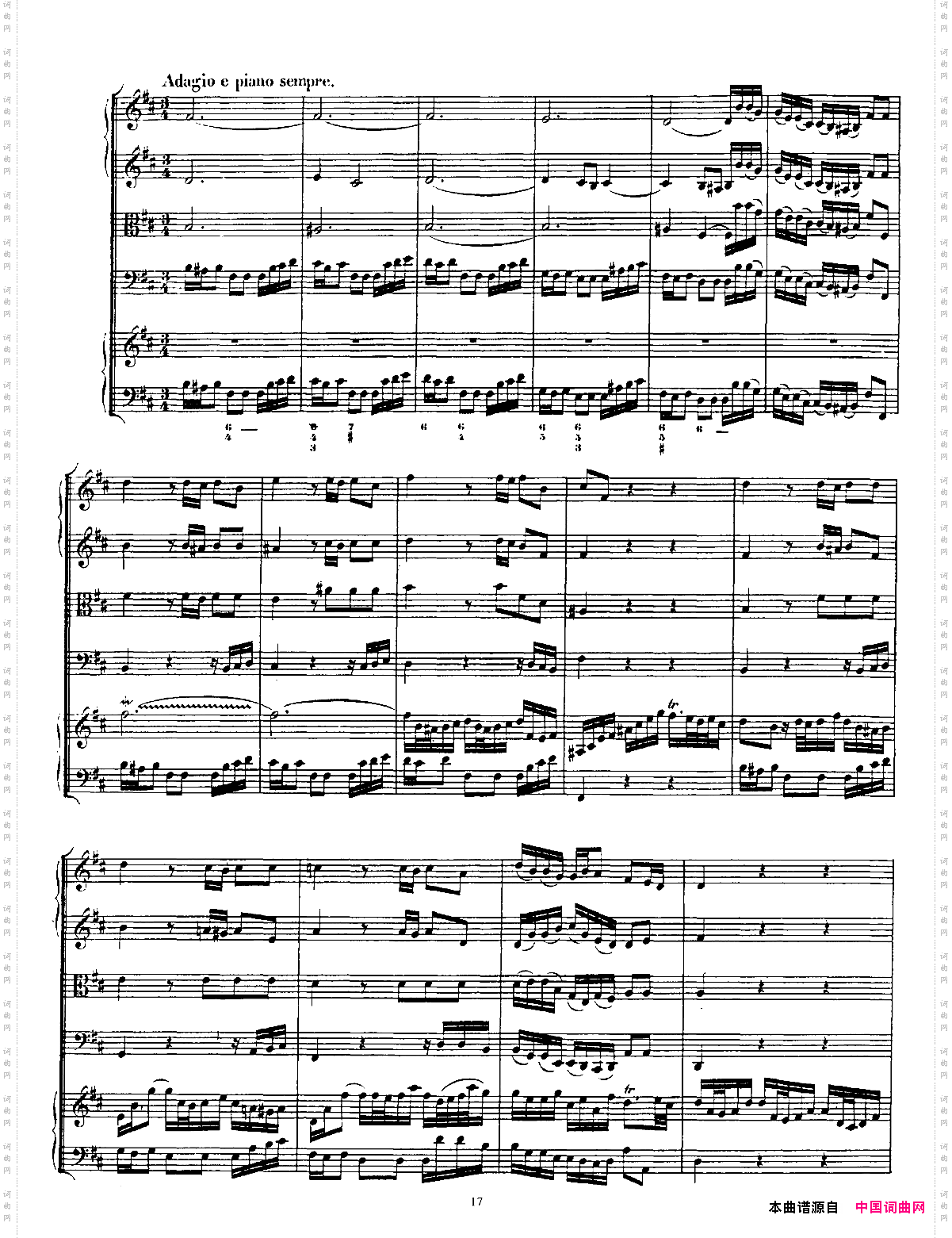 HarpsichdConcertoinDMajBWV1054D大调第三号古钢琴协奏曲·总谱_Harpsichd Concerto in D Maj BWV 1054D大调第三号古钢琴协奏曲·总谱
