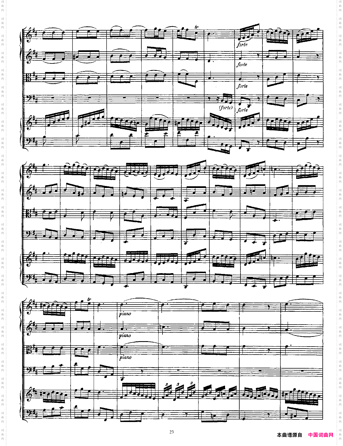 HarpsichdConcertoinDMajBWV1054D大调第三号古钢琴协奏曲·总谱_Harpsichd Concerto in D Maj BWV 1054D大调第三号古钢琴协奏曲·总谱