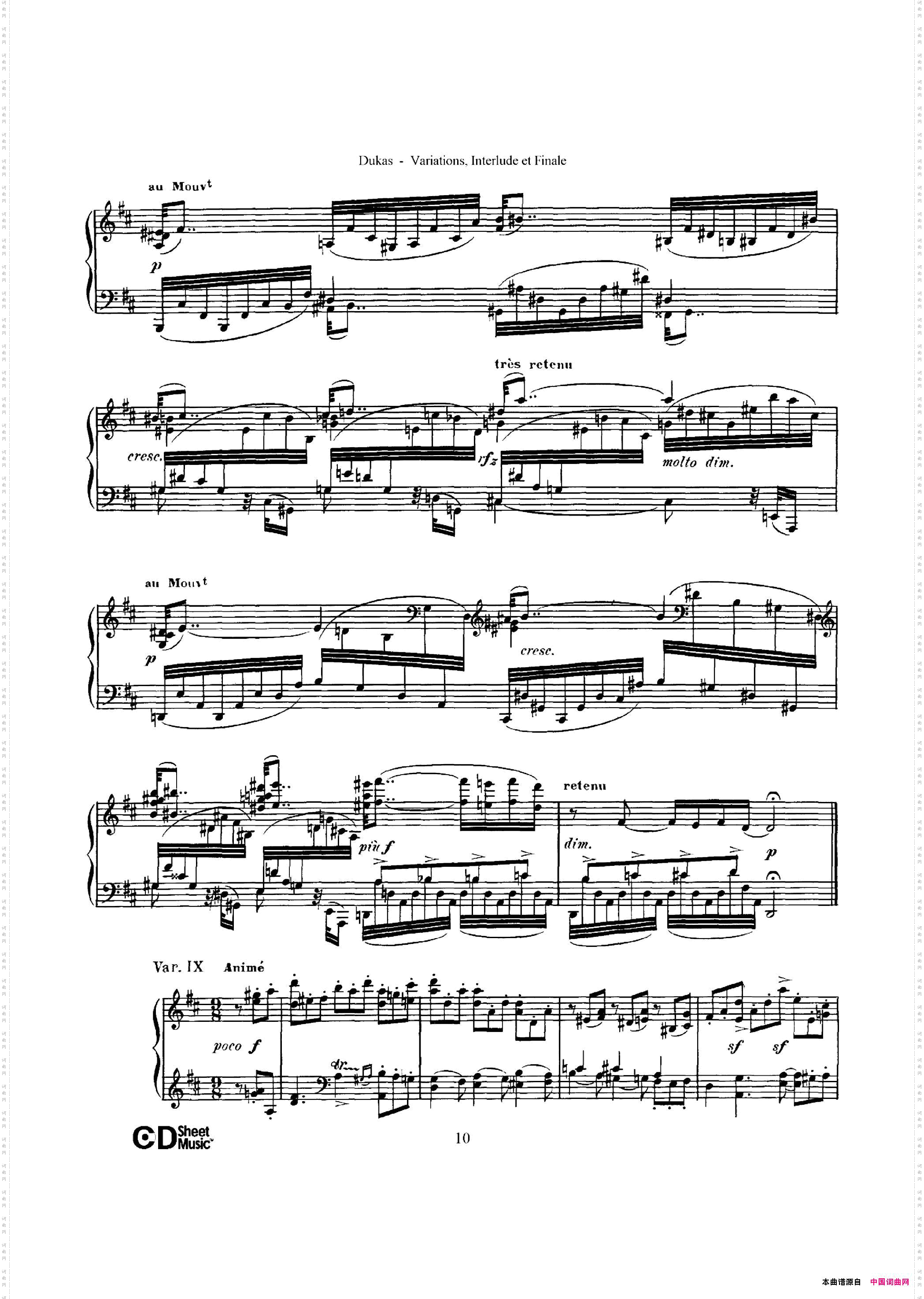 Variations, Interlude & Finale on theme de Rameau_ 拉摩主题变奏曲、间奏曲和终曲·第一部分 