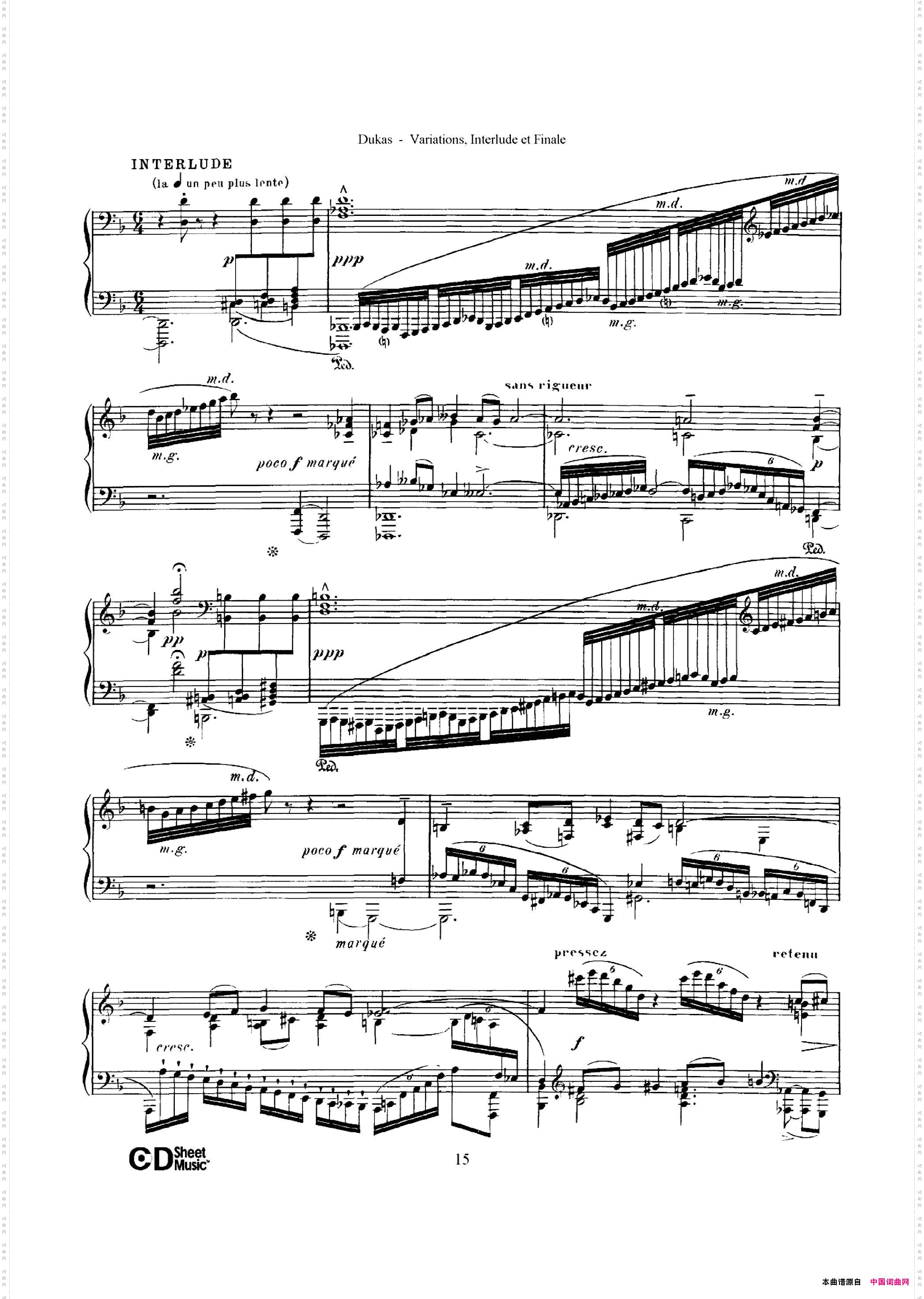 Variations, Interlude & Finale on theme de Rameau_ 拉摩主题变奏曲、间奏曲和终曲·第一部分 