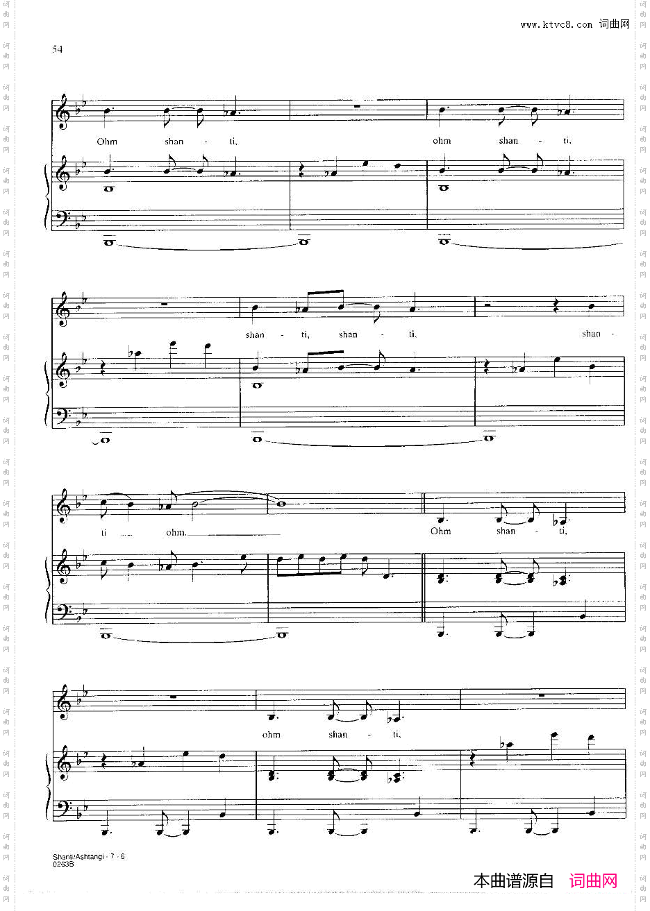 Shanti_麦当娜歌曲钢琴伴奏谱