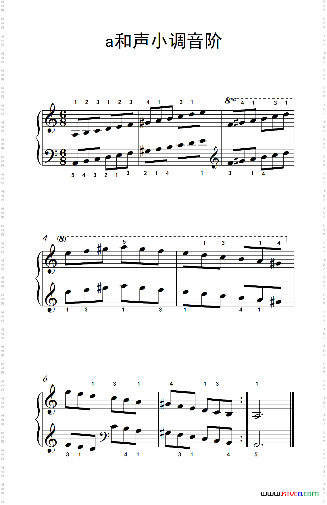第三级7.a和声小调音阶中央音乐学院钢琴业余考级教程1-3级_第三级 7.a和声小调音阶中央音乐学院 钢琴业余考级教程 1-3级