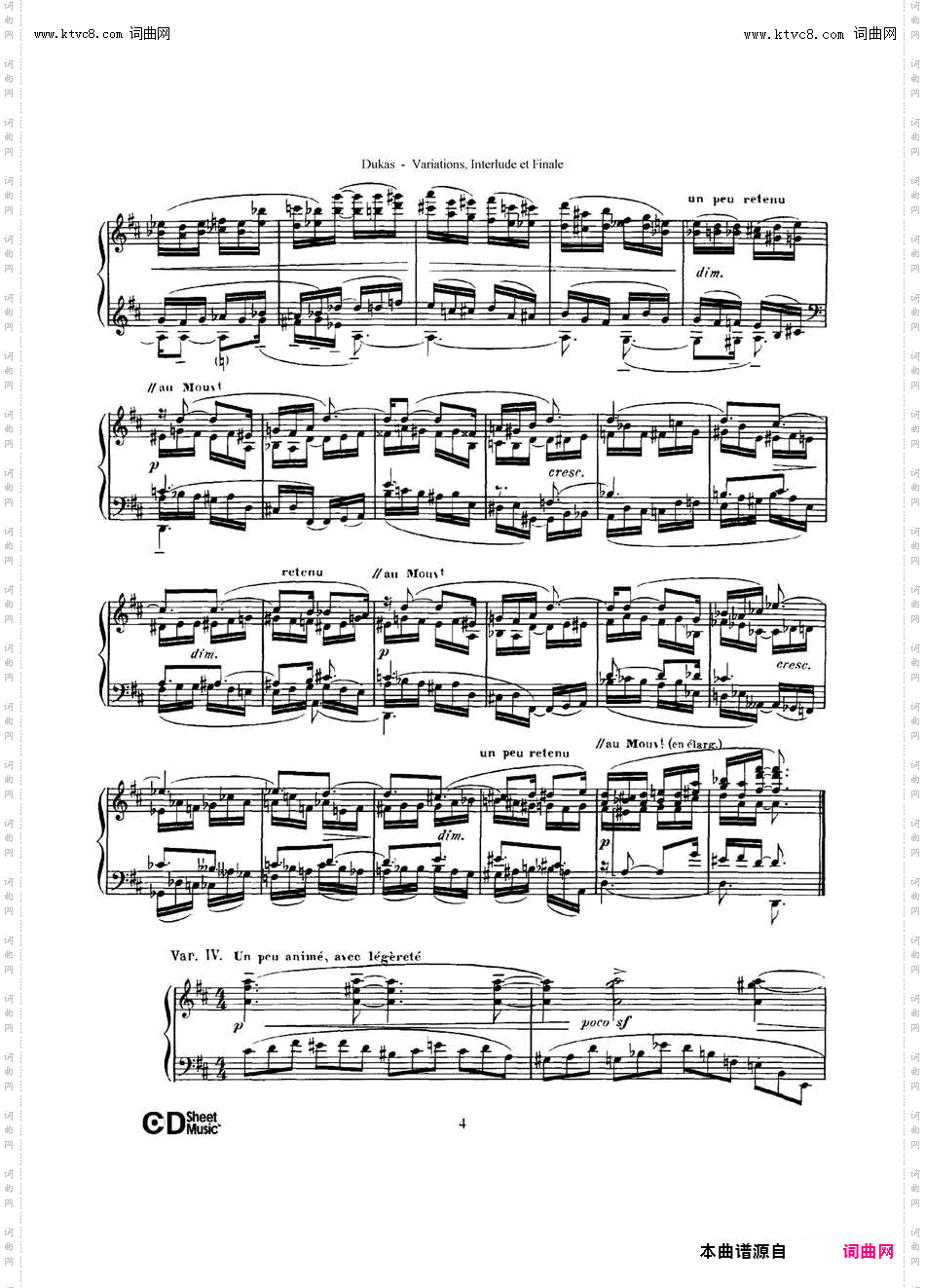 Variations, Interlude & Finale on theme de Rameau_ 拉摩主题变奏曲、间奏曲和终曲·第一部分 