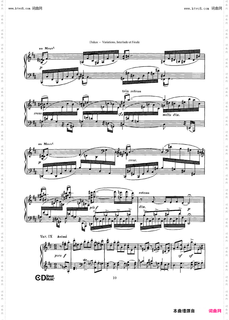Variations, Interlude & Finale on theme de Rameau_ 拉摩主题变奏曲、间奏曲和终曲·第一部分 