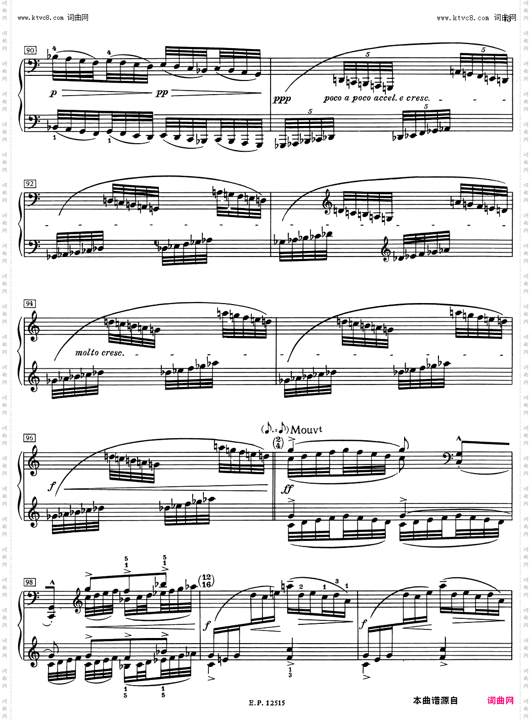 德彪西12首钢琴练习曲1 五指练习v1·0 cinq doigts