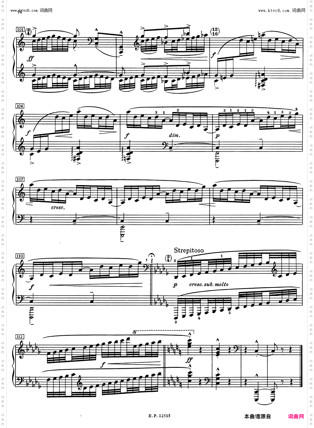 德彪西12首钢琴练习曲1 五指练习v1·0 cinq doigts