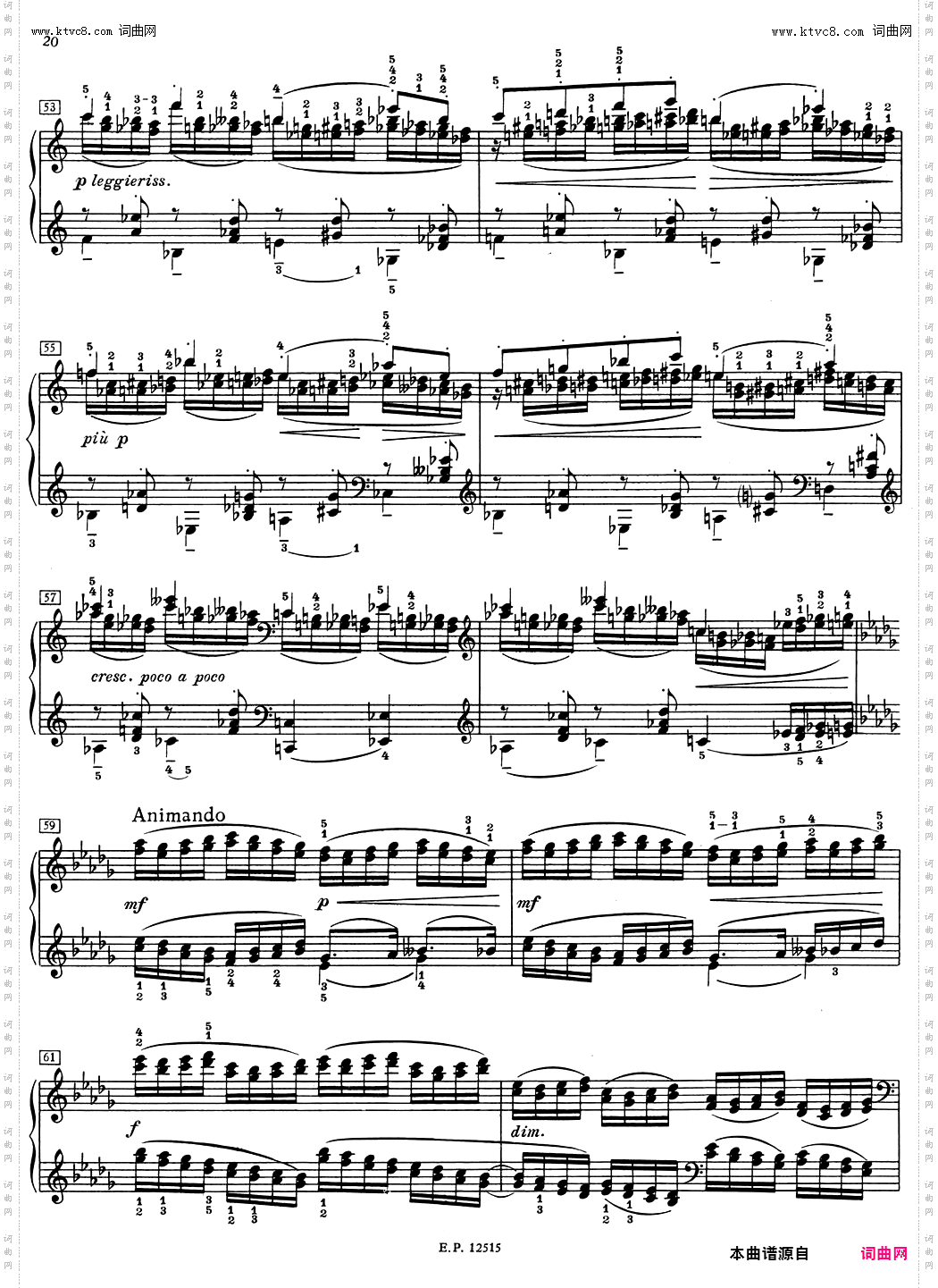 德彪西12首钢琴练习曲2 三度练习v1·0 tierces