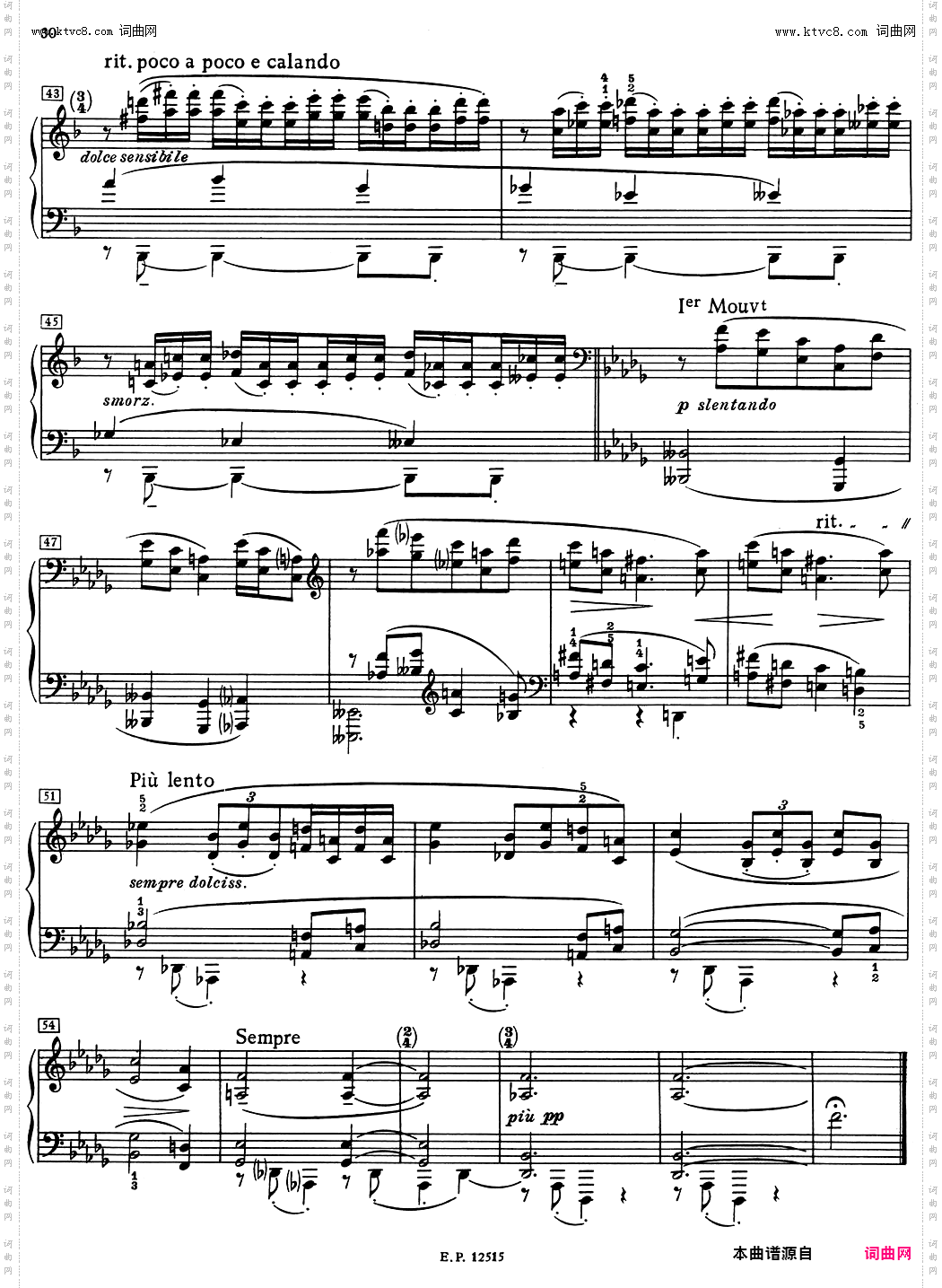 德彪西12首钢琴练习曲4 六度练习v1·0 sixtes