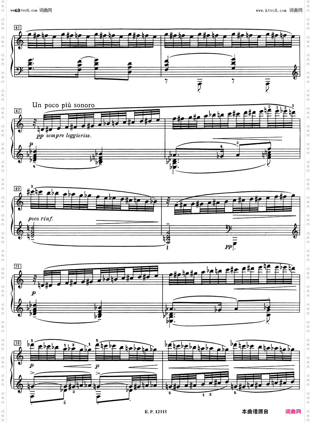 德彪西12首钢琴练习曲7 半音阶练习v1·0 degrés chromatiques