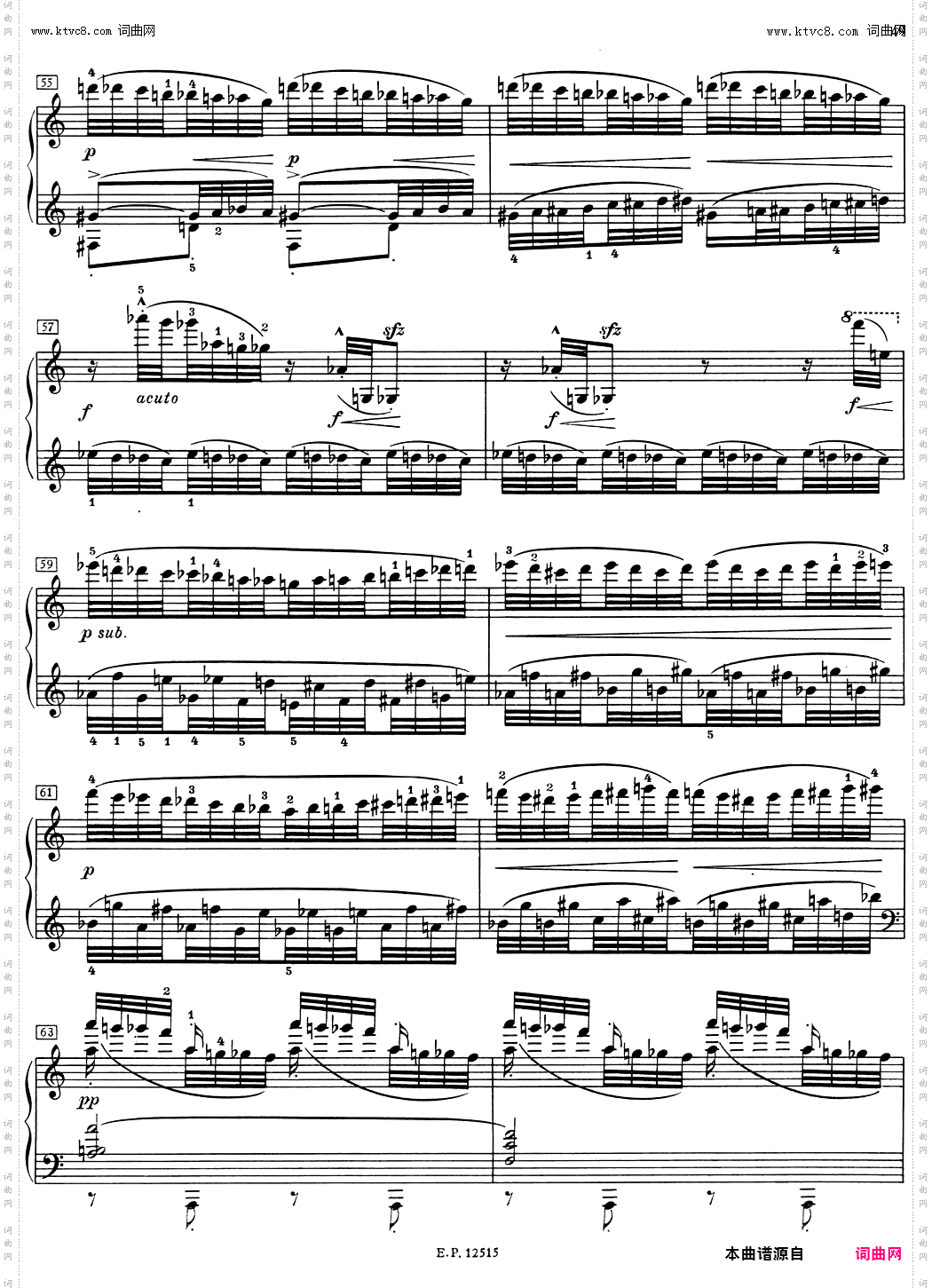 德彪西12首钢琴练习曲7 半音阶练习v1·0 degrés chromatiques