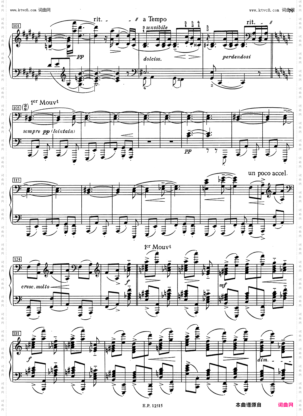 德彪西12首钢琴练习曲12 和弦练习v1·0 accords