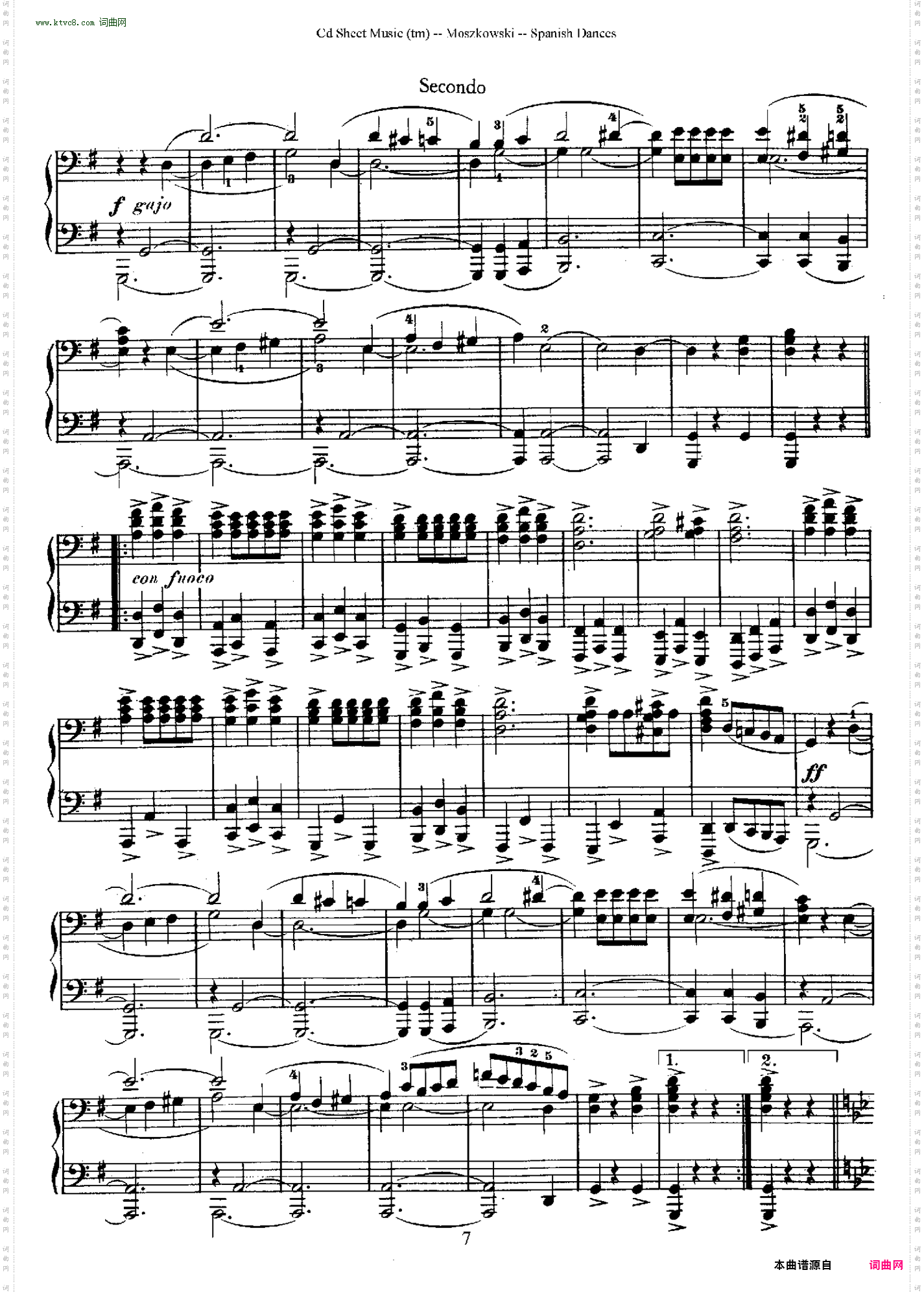 SpanishDancesOp·12西班牙舞曲·四手联弹版