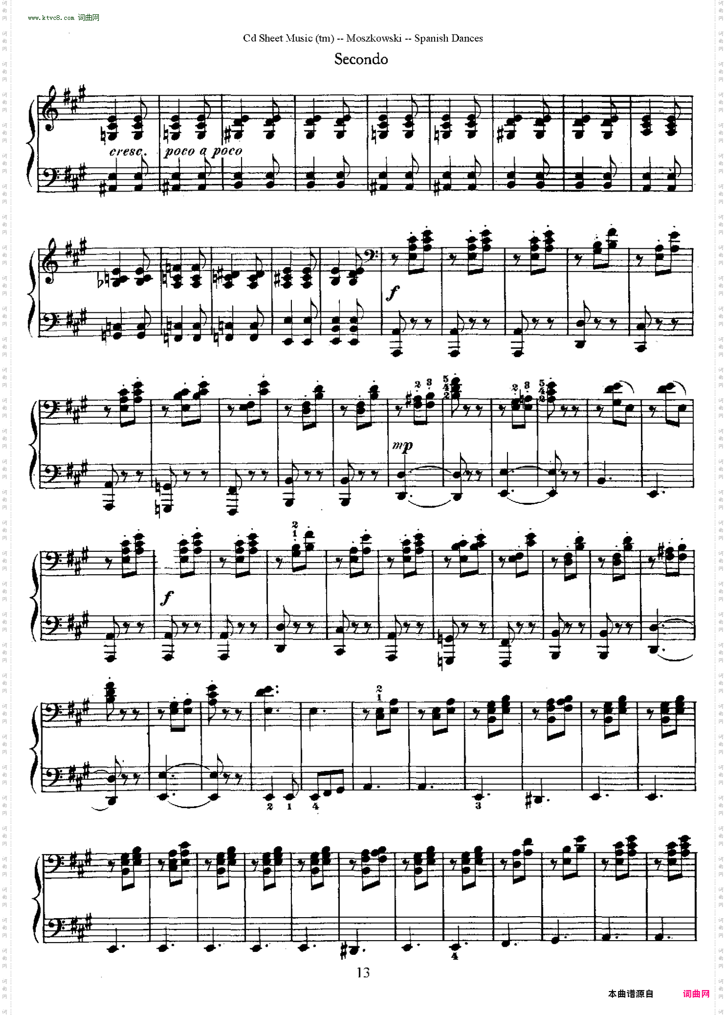 SpanishDancesOp·12西班牙舞曲·四手联弹版