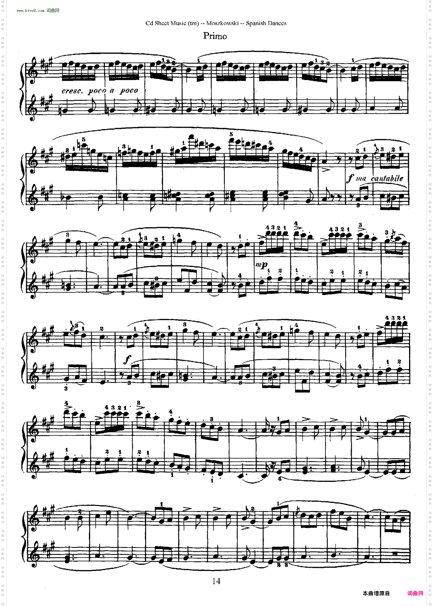 SpanishDancesOp·12西班牙舞曲·四手联弹版