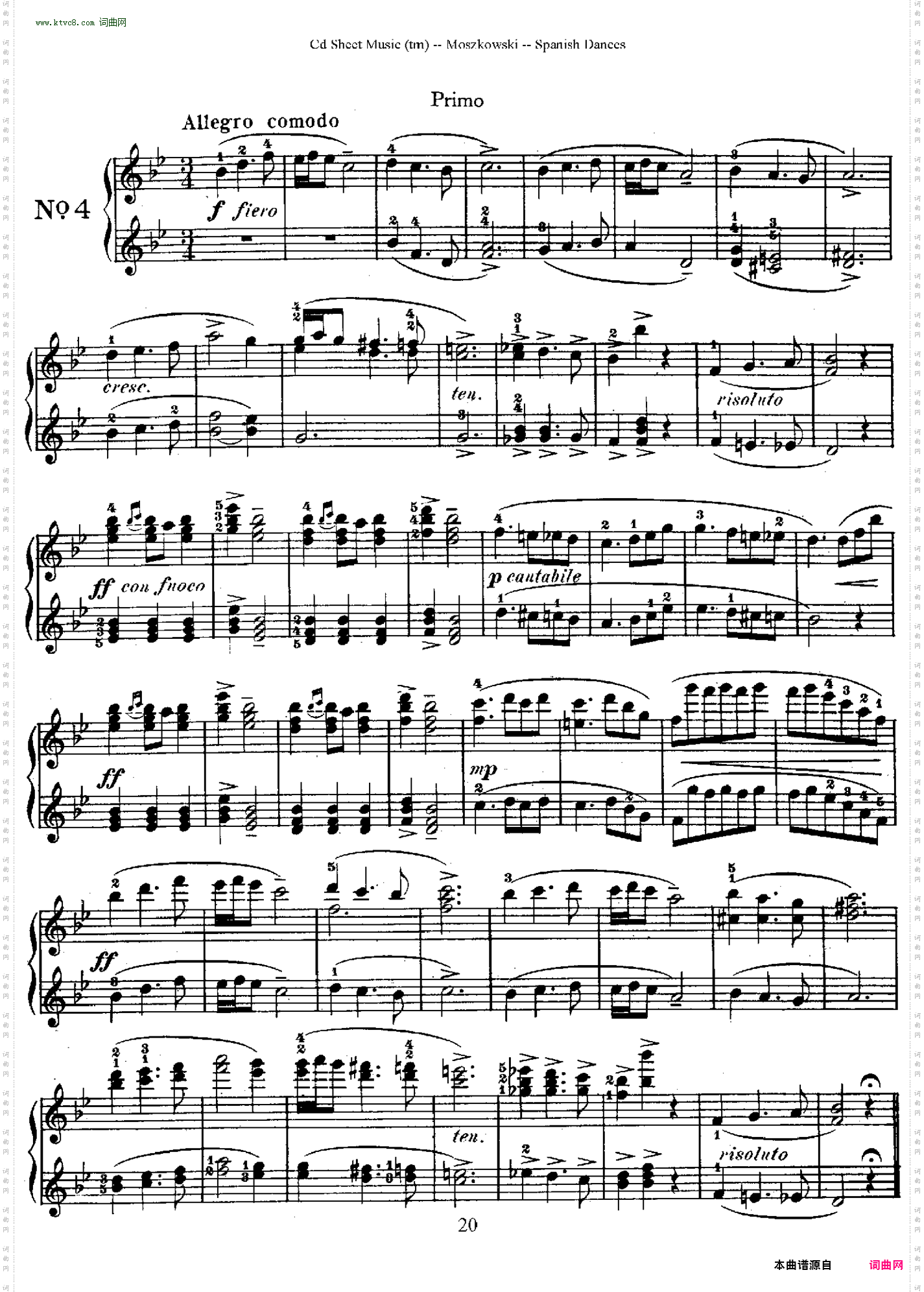 SpanishDancesOp·12西班牙舞曲·四手联弹版
