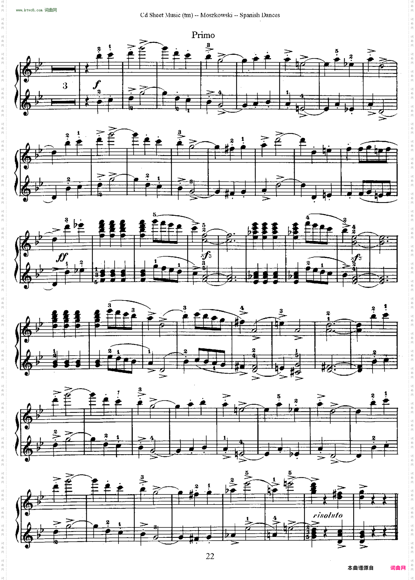 SpanishDancesOp·12西班牙舞曲·四手联弹版