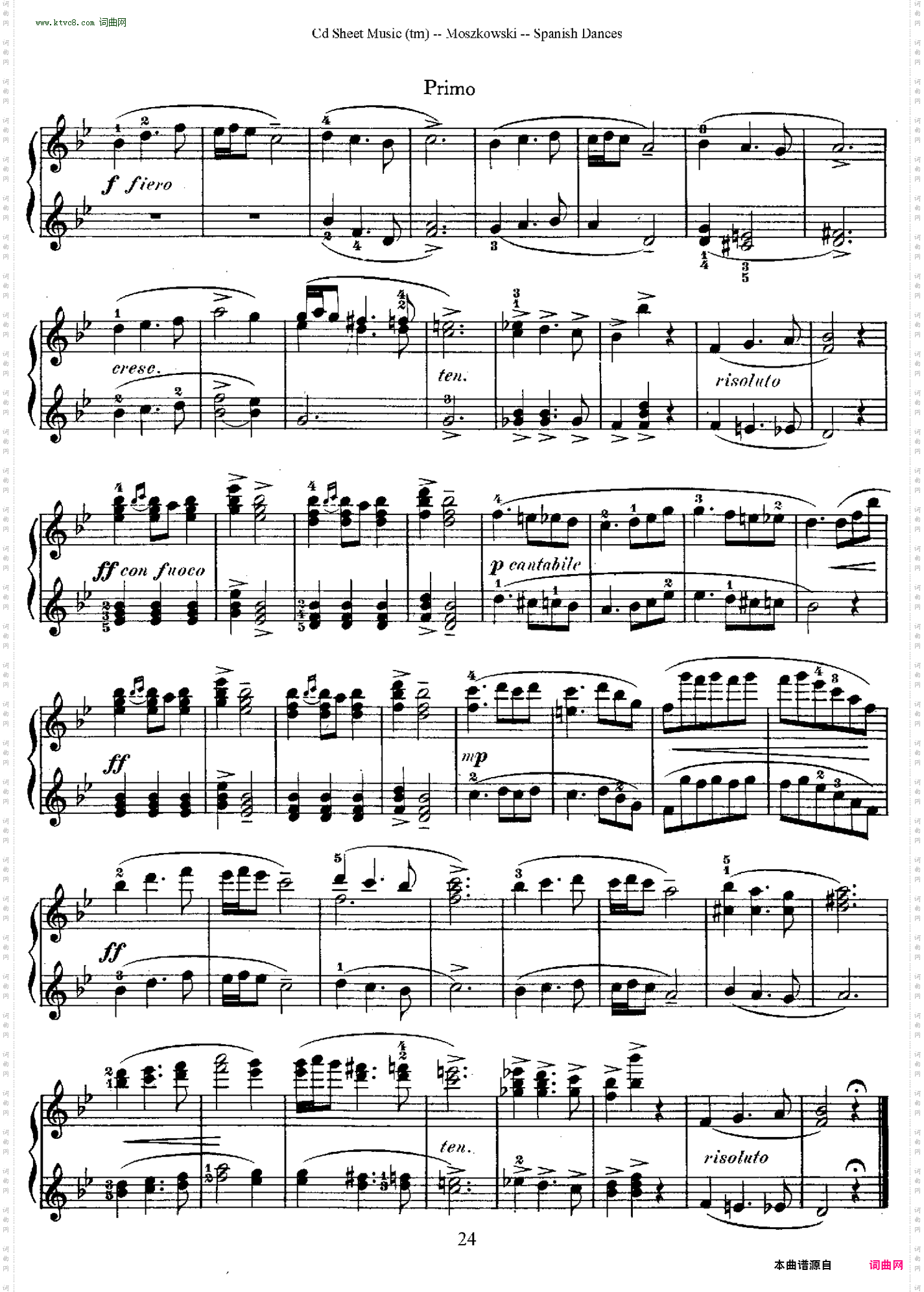 SpanishDancesOp·12西班牙舞曲·四手联弹版