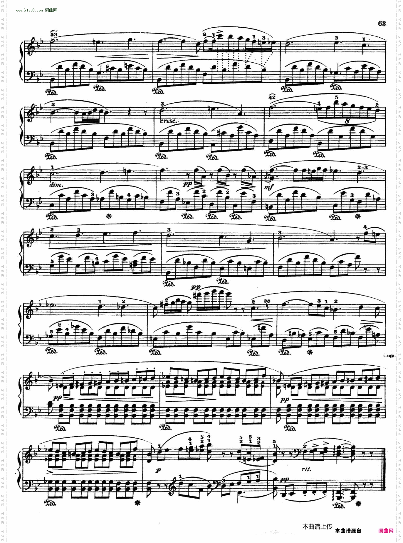 Nocturne No·5 in B-flat Major降B大调第五号夜曲