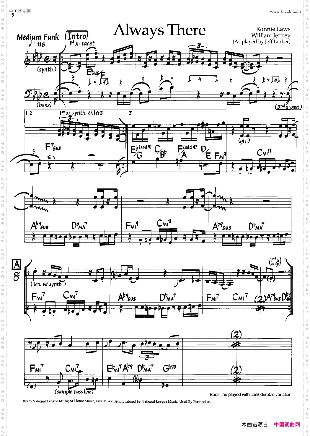 AlwaysThere爵士钢琴曲