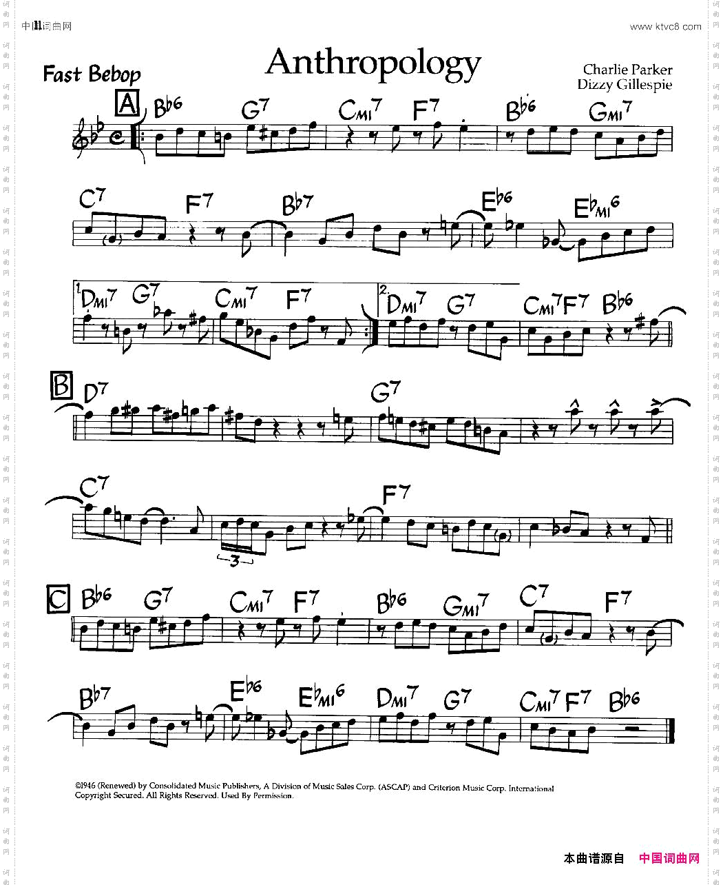 Anthropology爵士钢琴曲