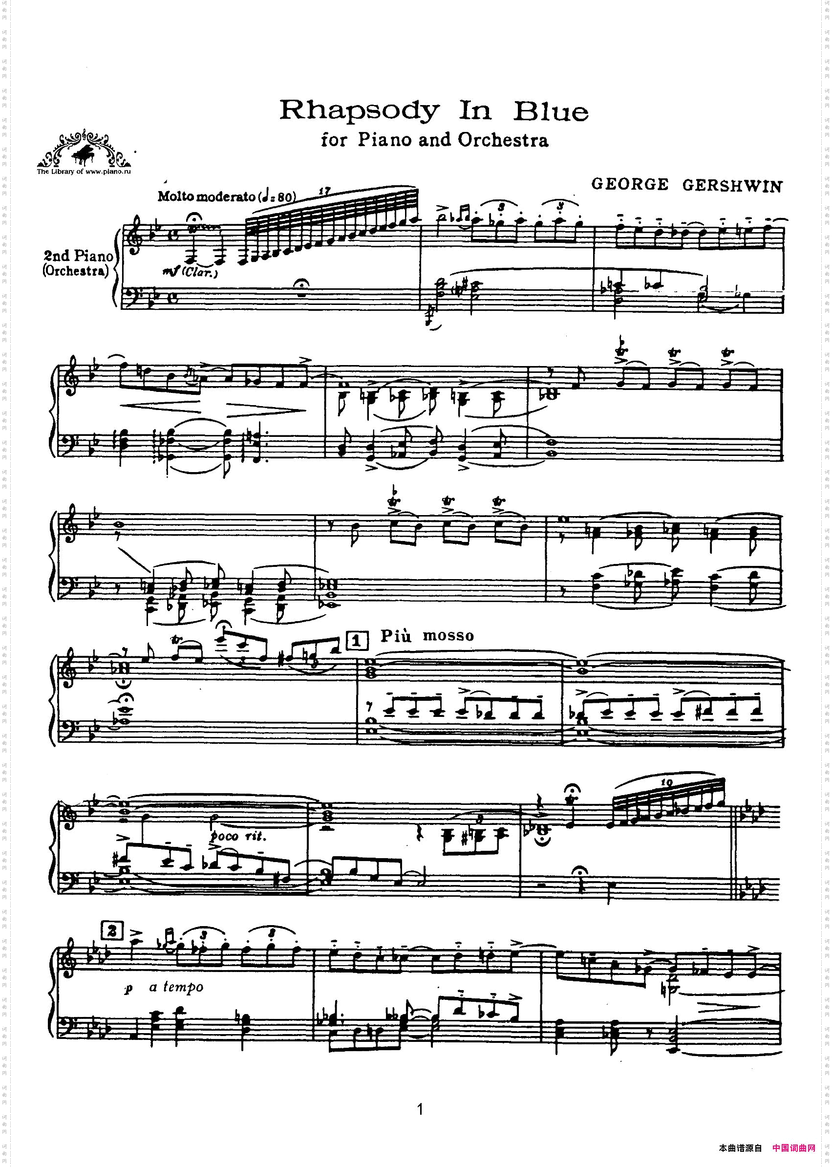 RhapsodyinBlue蓝色狂想曲双钢琴_Rhapsody in Blue蓝色狂想曲双钢琴