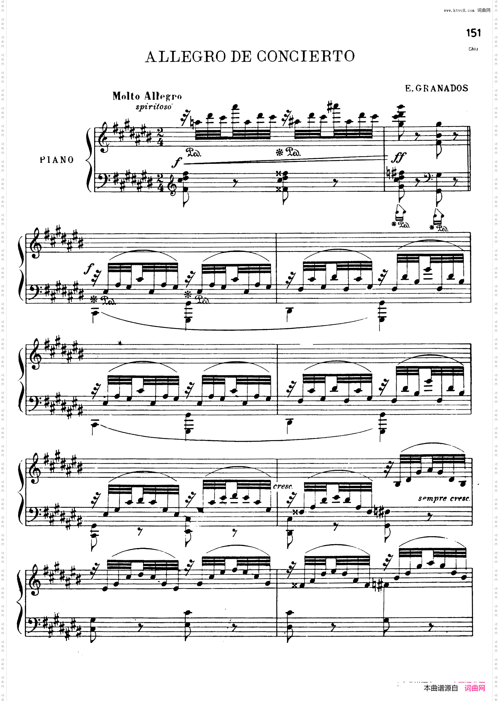 AllegrodeConcierto升C大调音乐会快板_Allegro de Concierto升C大调音乐会快板