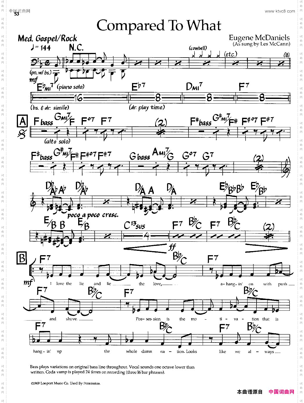 ComparedToWhat爵士钢琴曲