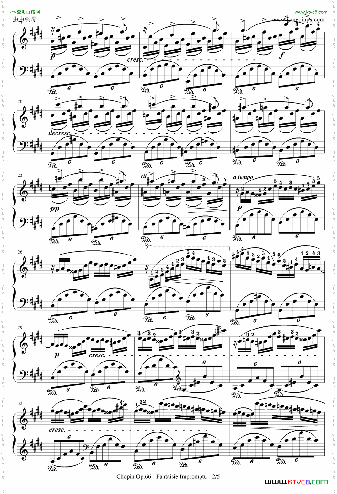 即兴幻想曲-带指法-Op.66
