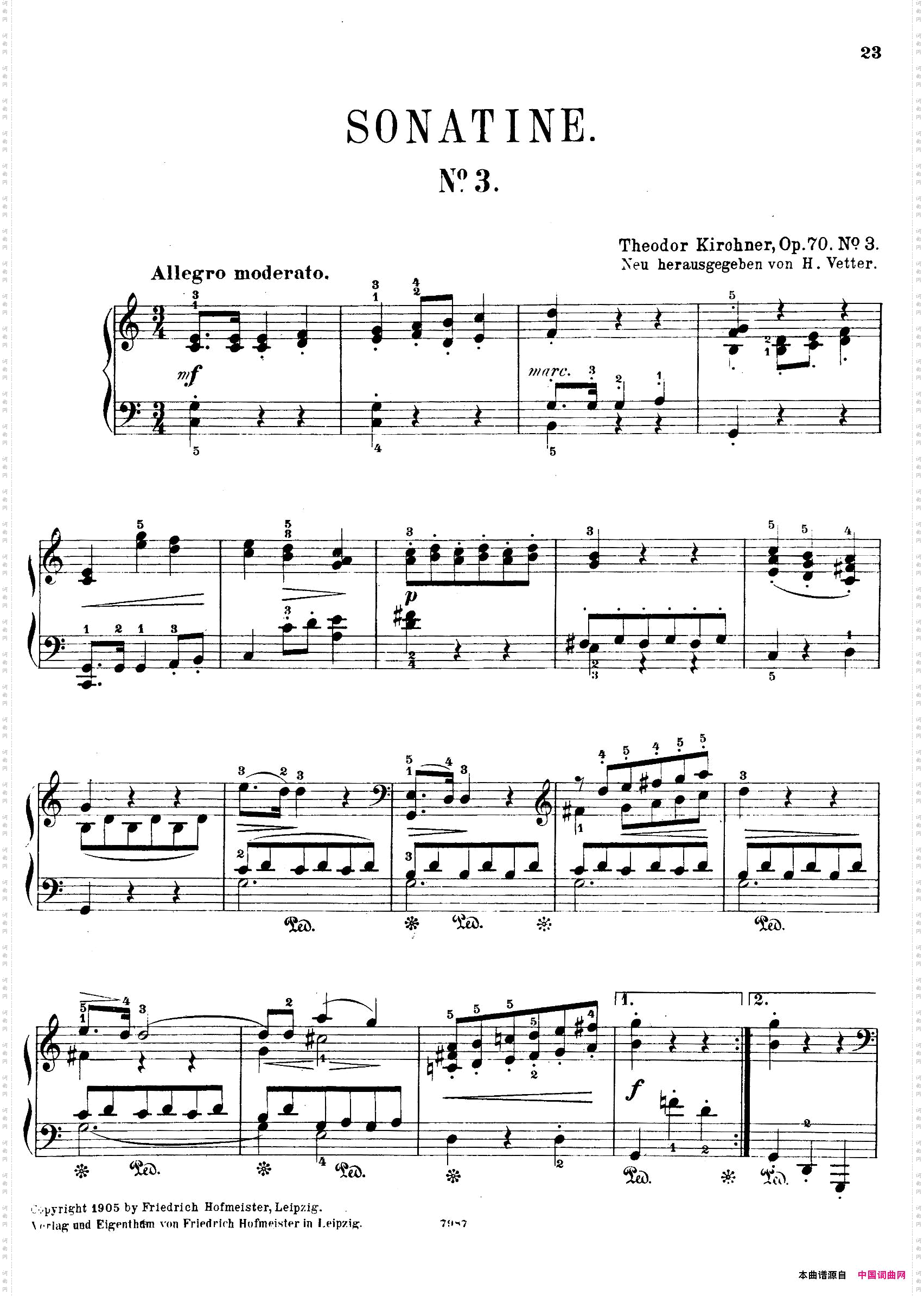 FiveSonatinasOp.705首钢琴小奏鸣曲·3_Five Sonatinas Op.705首钢琴小奏鸣曲·3