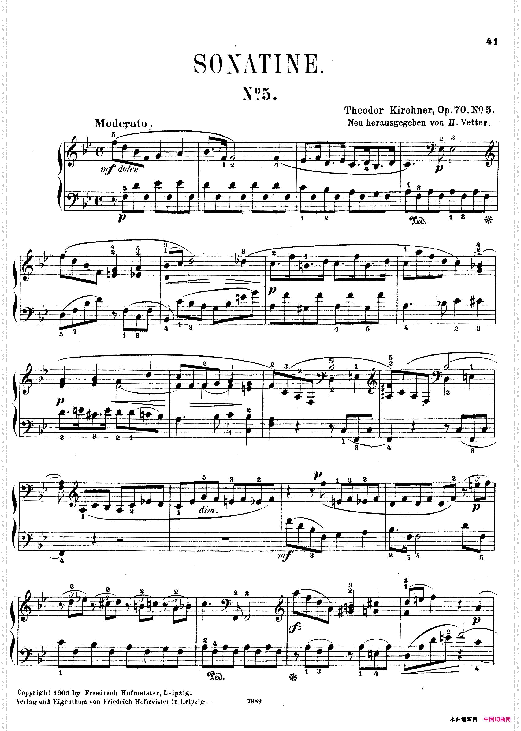 FiveSonatinasOp.705首钢琴小奏鸣曲·5_Five Sonatinas Op.705首钢琴小奏鸣曲·5