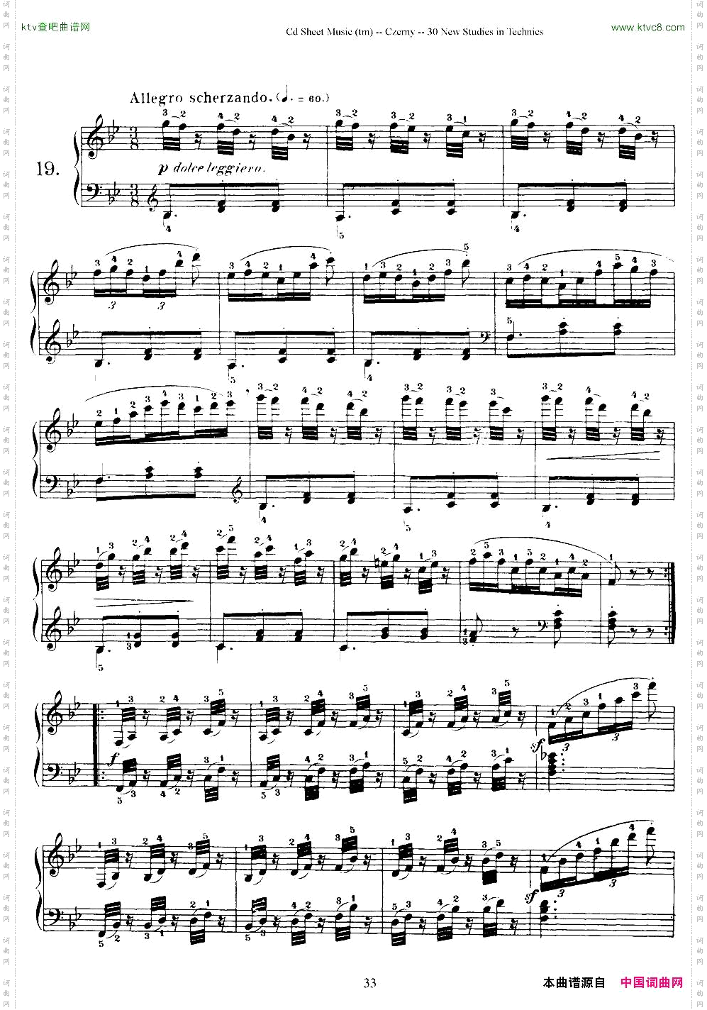 Czerny-30NewStudies-19车尔尼Op849-30首练习曲
