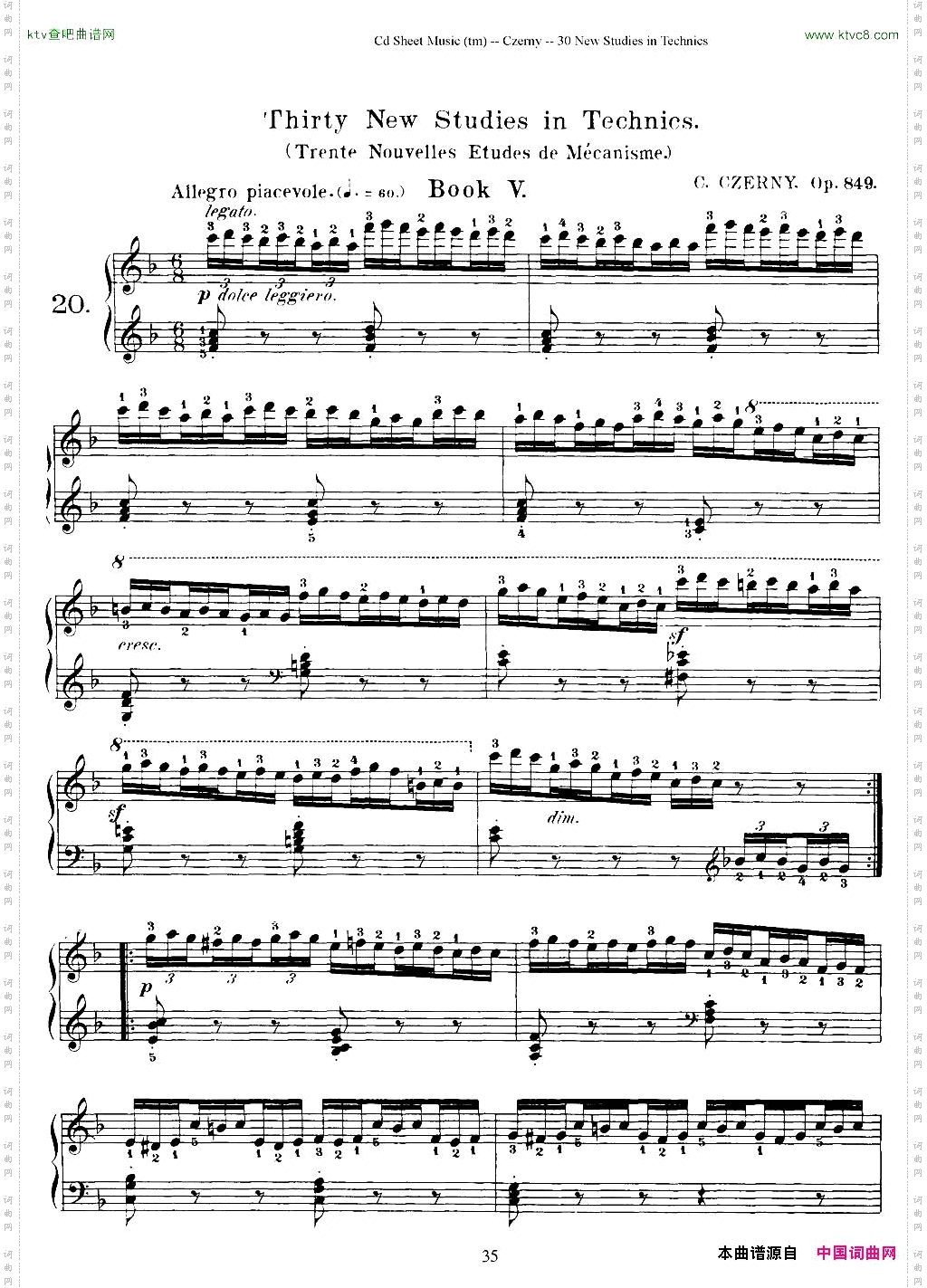 Czerny-30NewStudies-20车尔尼Op849-30首练习曲