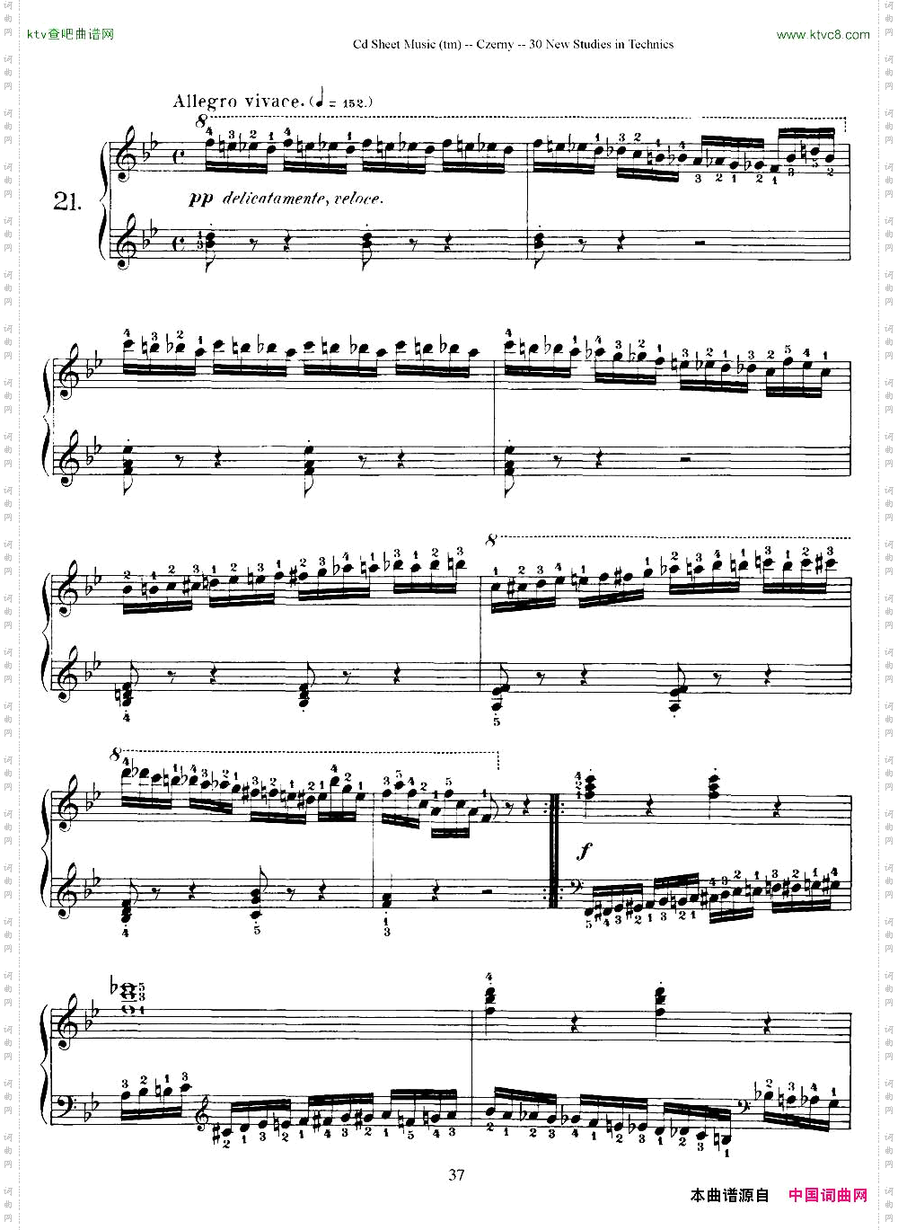 Czerny-30NewStudies-21车尔尼Op849-30首练习曲