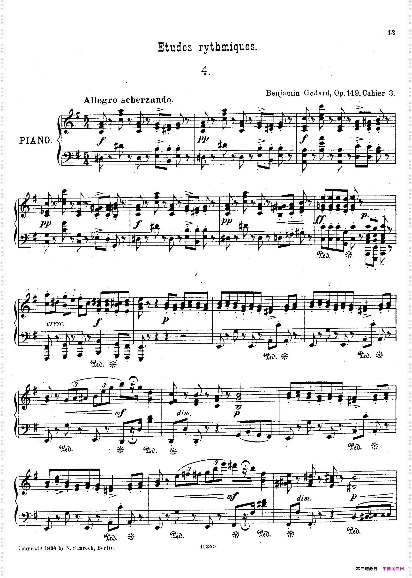 EtudesRythmiquesOp.149节奏练习曲集4_Etudes Rythmiques Op.149节奏练习曲集4