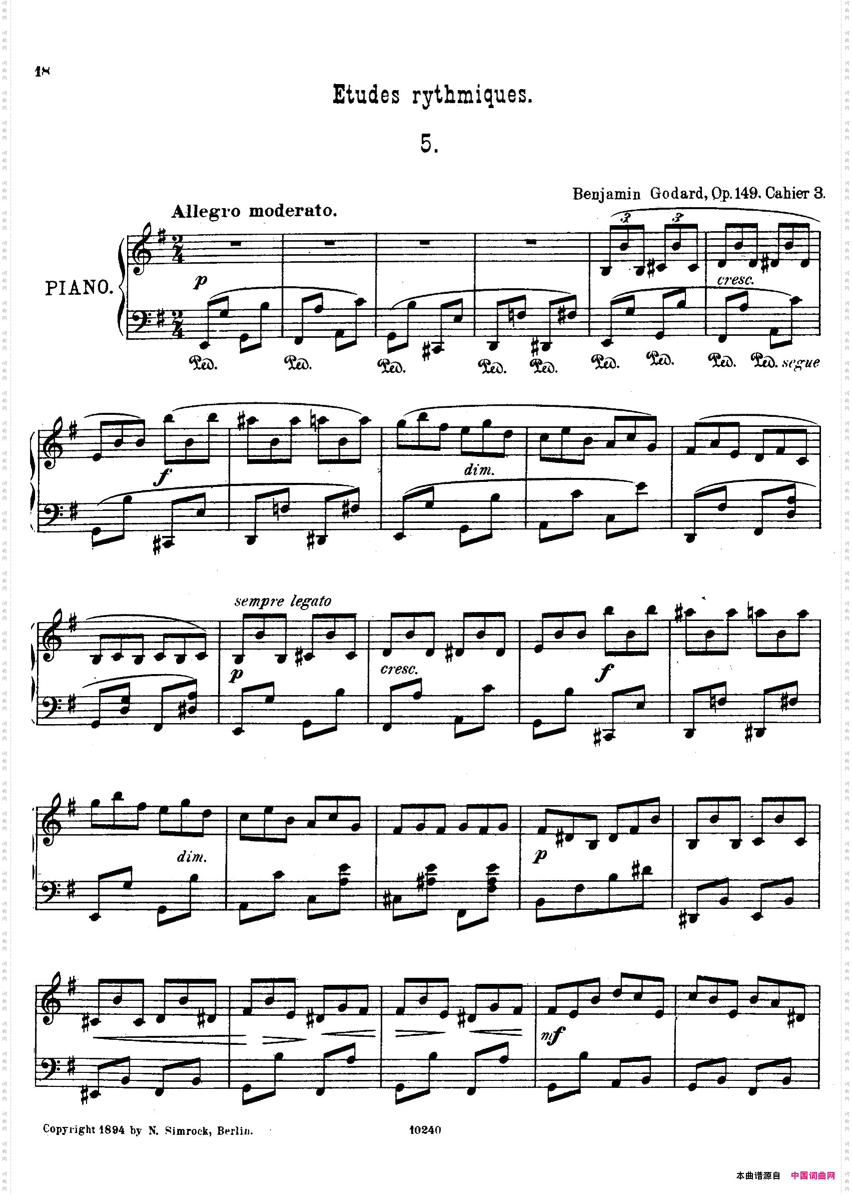 EtudesRythmiquesOp.149节奏练习曲集5_Etudes Rythmiques Op.149节奏练习曲集5