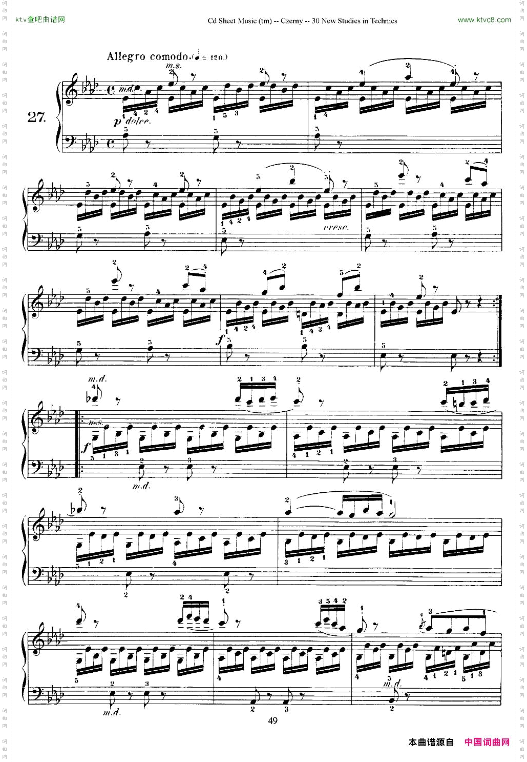 Czerny-30NewStudies-27车尔尼Op849-30首练习曲