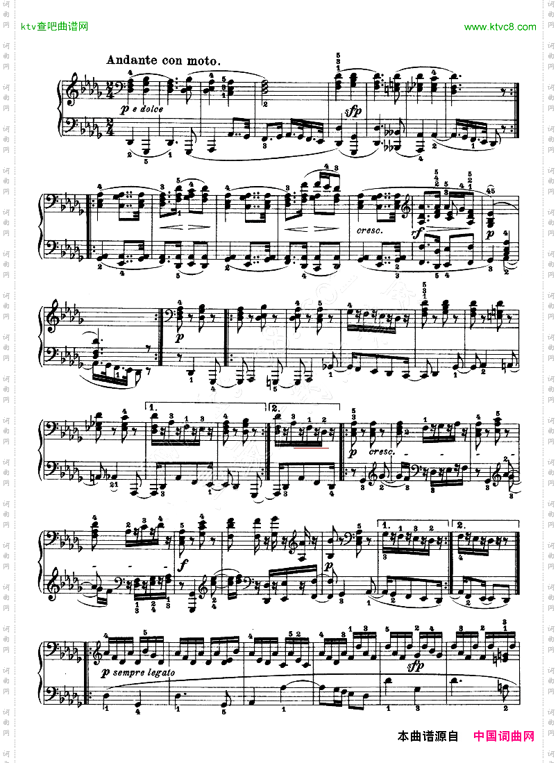 热情奏鸣曲-作品57号第二十三钢琴奏鸣曲