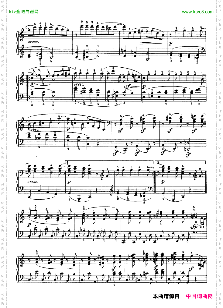 G大调第十钢琴奏鸣曲Op.14No--2