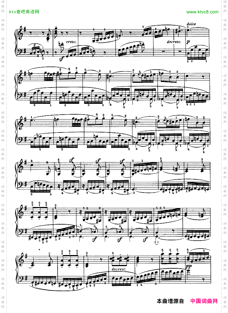 G大调第十钢琴奏鸣曲Op.14No--2