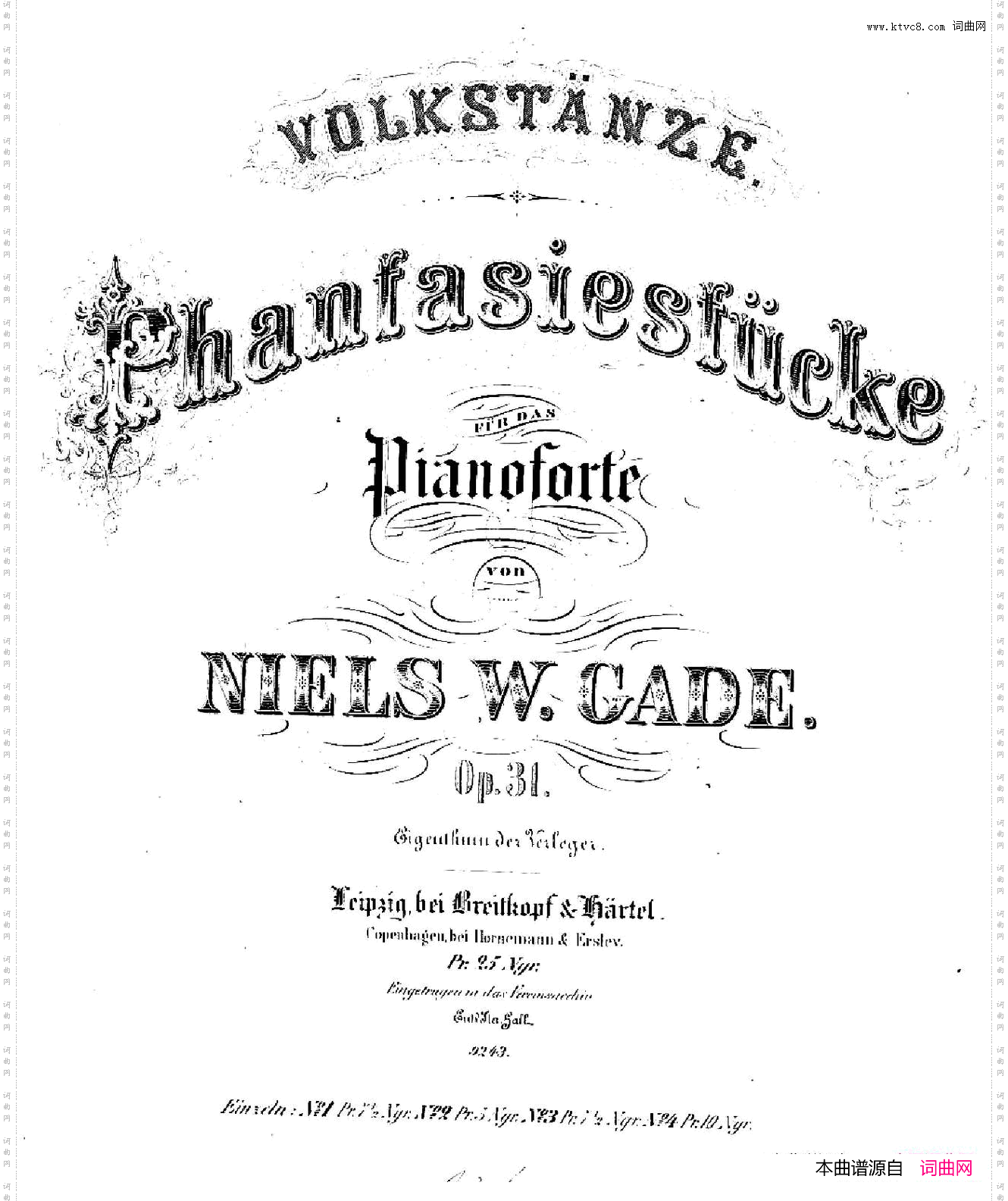PhantasiestückeOp.31幻想曲集·4.g小调_Phantasiestücke Op.31幻想曲集·4. g小调