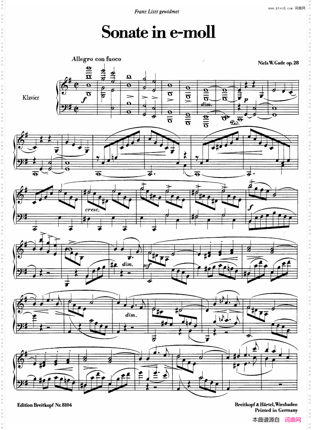 PianoSonataineMinorOp.28e小调钢琴奏鸣曲_Piano Sonata in e Minor Op.28e小调钢琴奏鸣曲