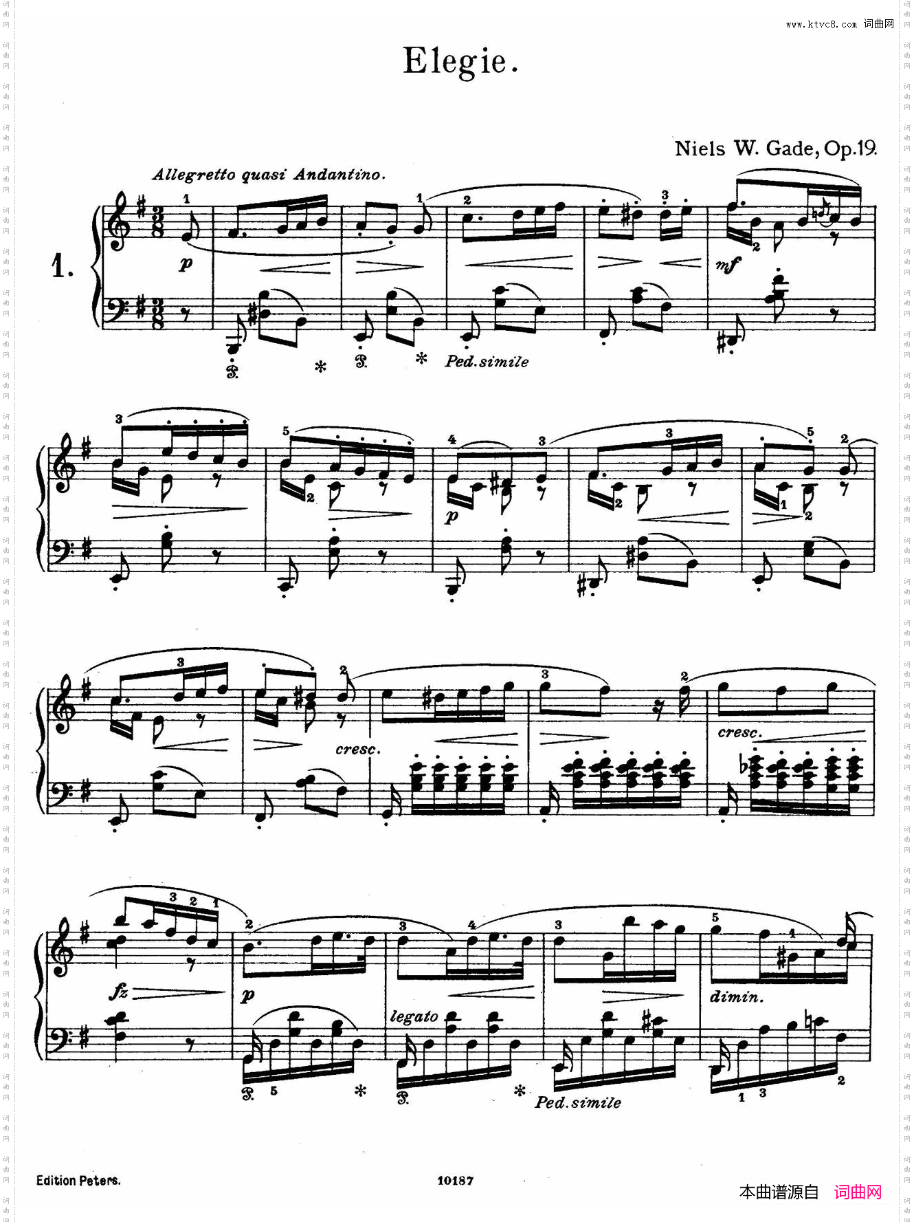 AkvarellerOp.19水彩画·1.悲歌_Akvareller Op.19水彩画·1. 悲歌