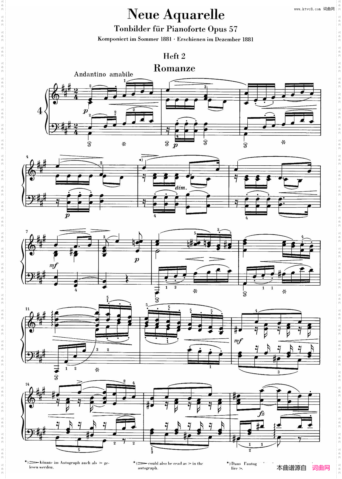 NeueAquarelleOp.57新水彩画·4.浪漫曲_Neue Aquarelle Op.57新水彩画·4. 浪漫曲