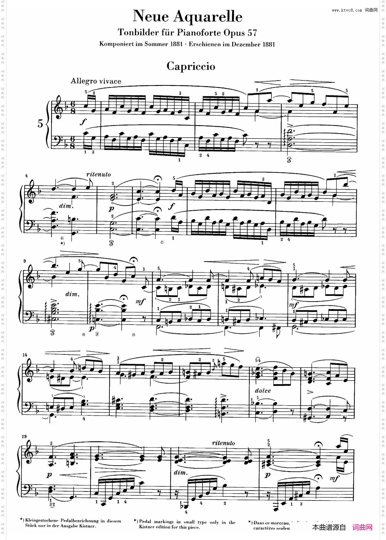 NeueAquarelleOp.57新水彩画·5.随想曲_Neue Aquarelle Op.57新水彩画· 5. 随想曲