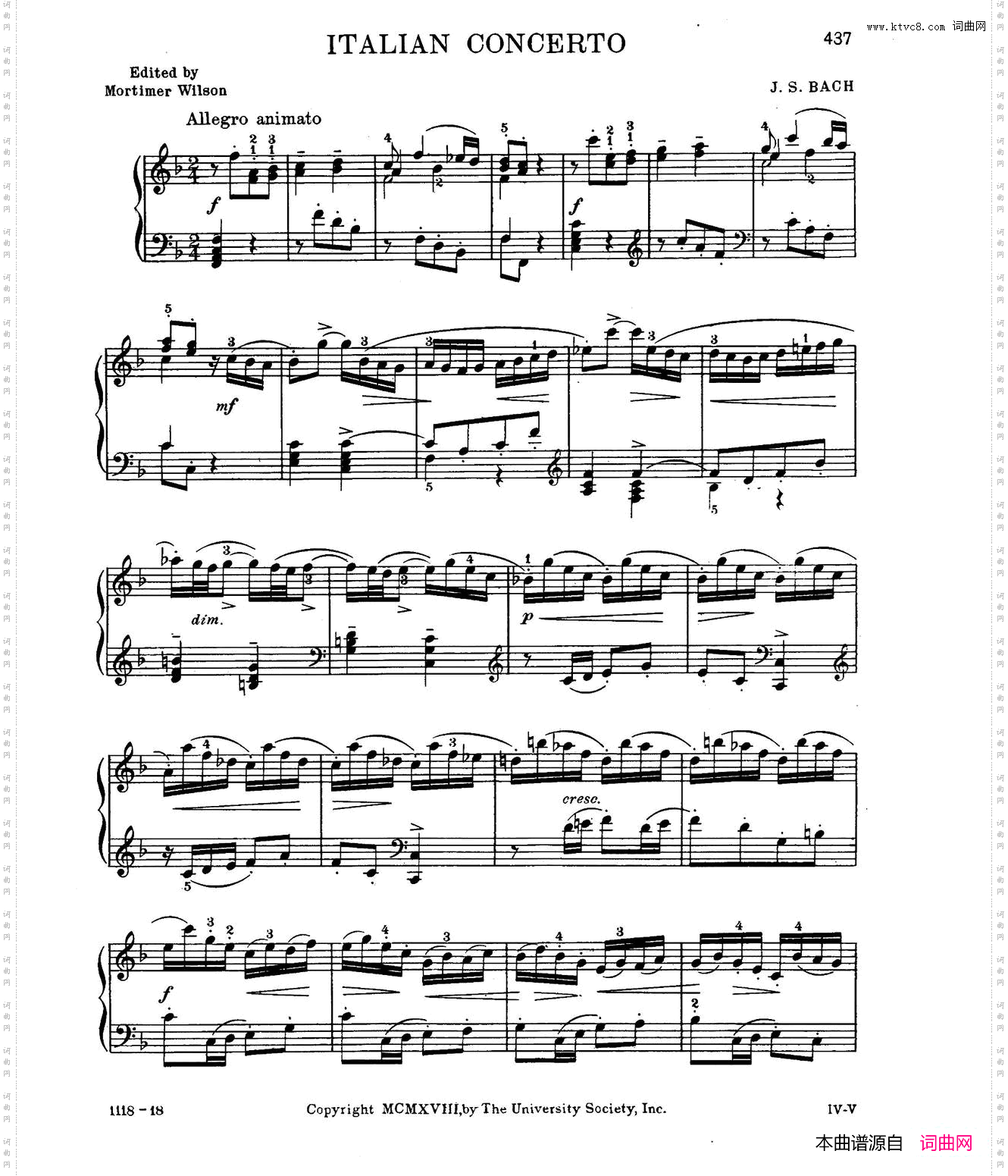 ItalianConcertoBWV971_意大利协奏曲